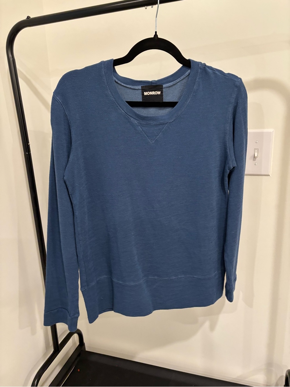 Monrow Slate Blue Crewneck Pullover